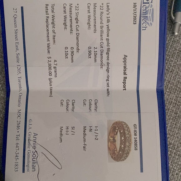 Beaut 14k Solid Gold and 44 Diamonds - Picture 16 of 16